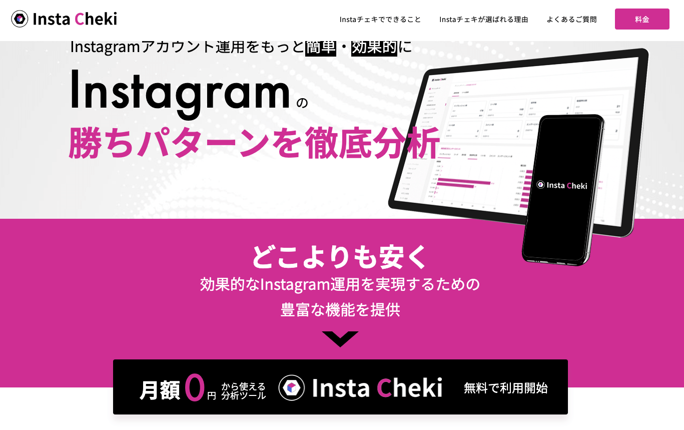 Instagram運用のための分析ツール